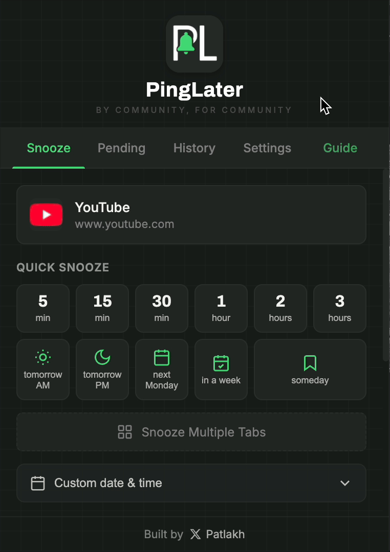 Custom date and time demo